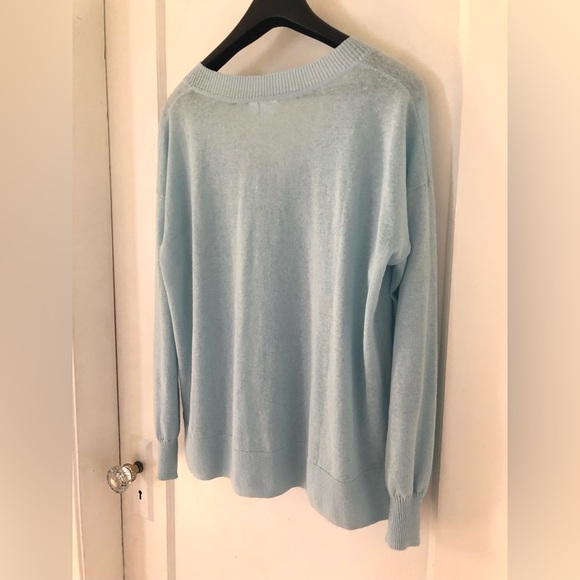 GAP FACTORY LINEN BLEND VNECK LONG SLEEVE SWEATER - Picture 8 of 15